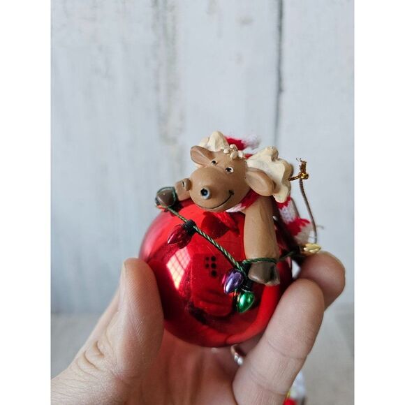 Hallmark reindeer slippers light up string light ornament Xmas tree reindeer lig - Picture 7 of 12
